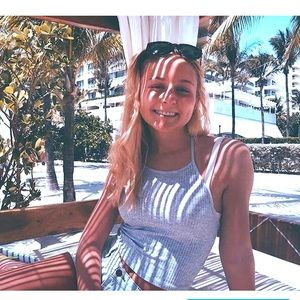 Brandy Melville- Grey Halter Top